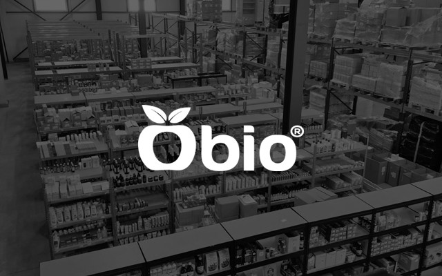 Logo Obio pe fundal cu depozit